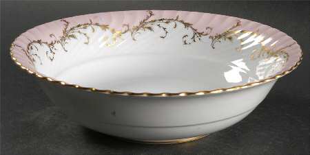 Elegance Rose (Pink, Gold Trim) 10" Round Vegetable Bowl
