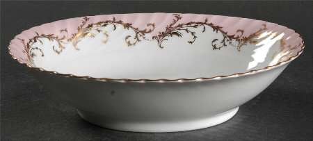 Elegance Rose (Pink, Gold Trim) 9" Oval Vegetable Bowl