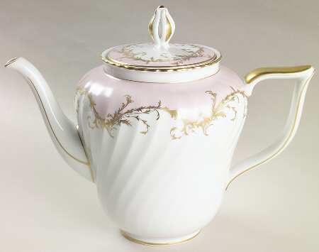 Elegance Rose (Pink, Gold Trim) Teapot & Lid