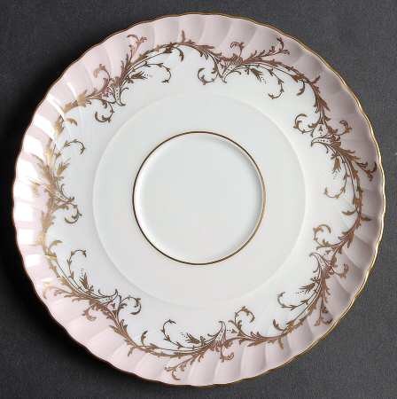 Elegance Rose (Pink, Gold Trim) Saucer for Cream Soup Bowl