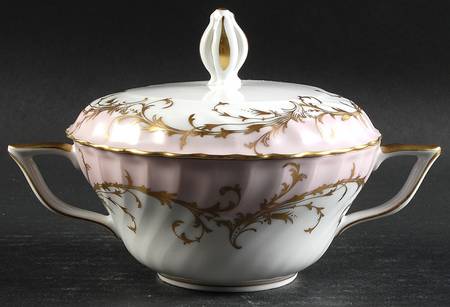 Elegance Rose (Pink, Gold Trim) Sugar Bowl & Lid