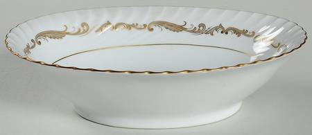 Essex Gray and Brown 9" Oval Vegetable Bowl