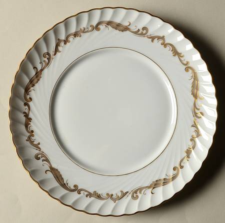Essex Gray and Brown Salad Plate