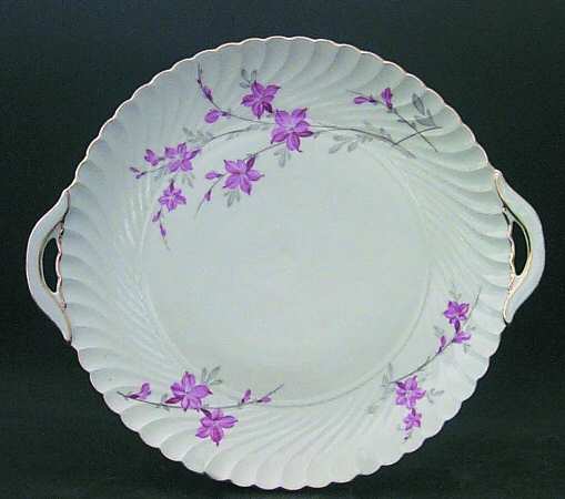 Fantasy (Gold Trim) Handled Cake Plate