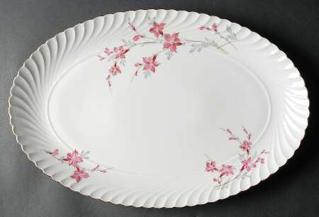 Fantasy (Gold Trim) 15" Oval Serving Platter