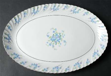 Forget Me Not 13" Oval Serving Platter