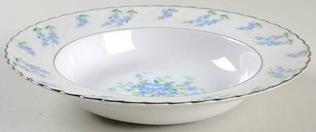 Forget Me Not Rim Soup Bowl