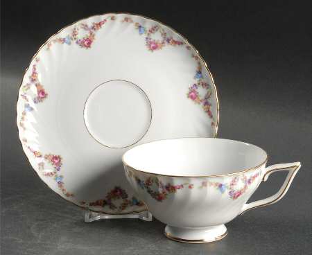 Garland Footed Cup & Saucer Set