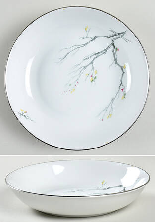Gray Bark (Platinum Trim) Coupe Soup Bowl