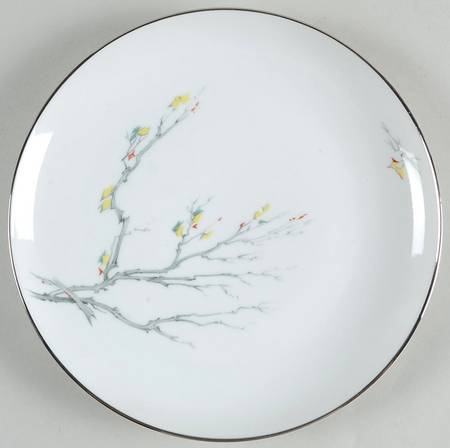 Gray Bark (Platinum Trim) Salad Plate