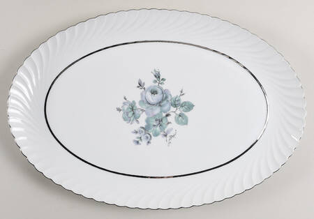 Moonglow Blue 16" Oval Serving Platter by Royal Tettau