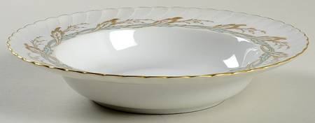 Princess Blue Green (Gold Trim) Rim Soup Bowl
