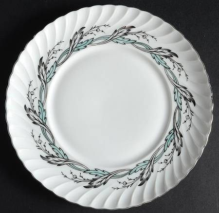 Princess Blue Green (Platinum Trim) Salad Plate