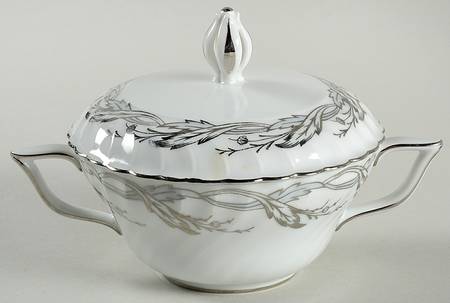 Regal Pearl Grey Sugar Bowl & Lid