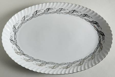 Regal Pearl Grey 13" Oval Serving Platter