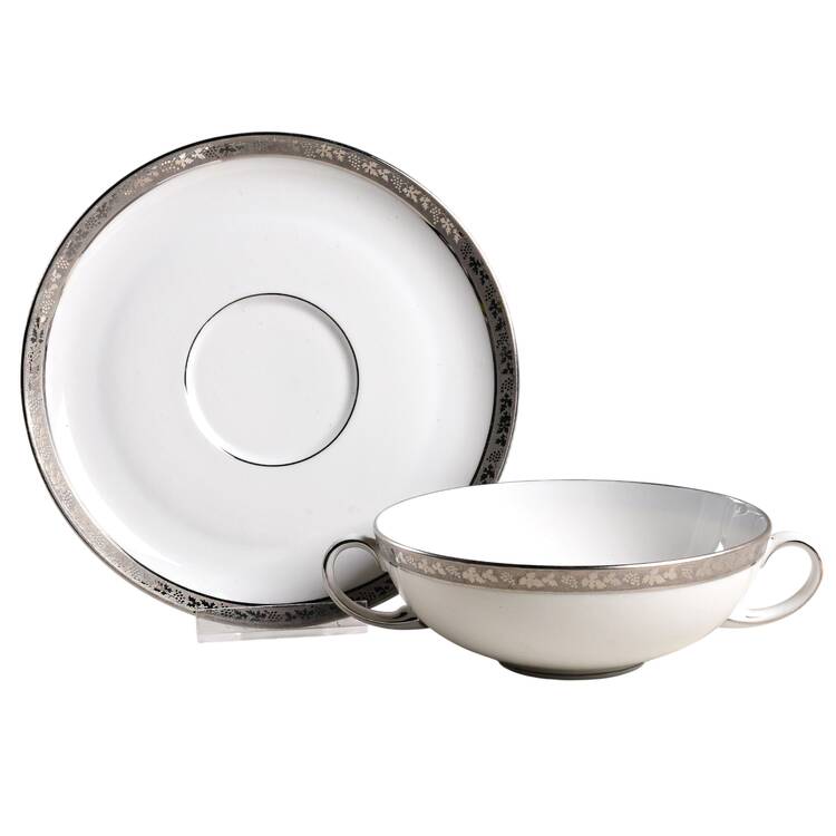 Regina Flat Cream Soup Bowl & Saucer Set