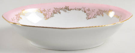 Regency Pink 9" Oval Vegetable Bowl