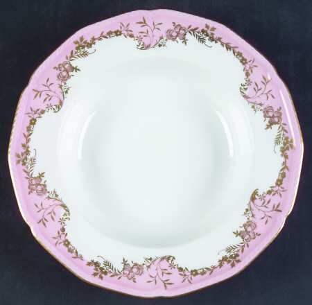 Regency Pink Rim Soup Bowl
