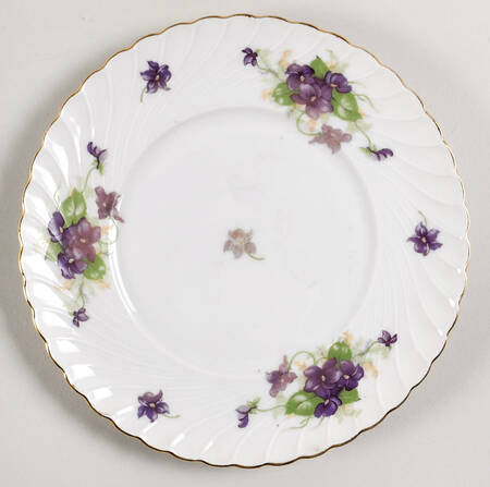 Viola (Gold Trim) Bread & Butter Plate