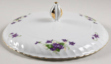 Viola (Gold Trim) Lid for Round Vegetable
