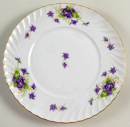 Viola (Gold Trim) Salad Plate