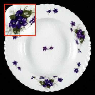 Viola (Gold Trim) Rim Soup Bowl