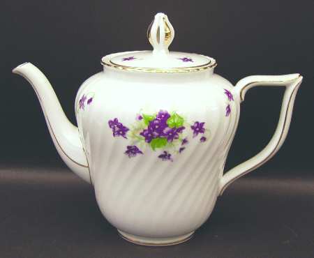 Viola (Gold Trim) Coffee Pot & Lid