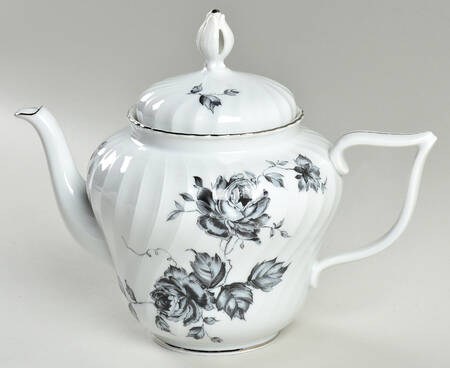 Ebony Rose Teapot & Lid