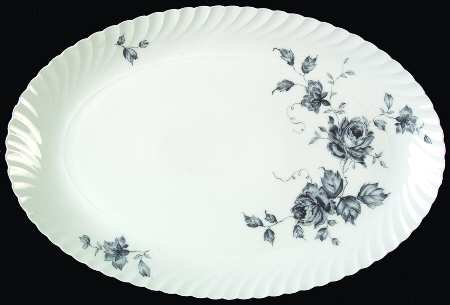 Ebony Rose 13" Oval Serving Platter