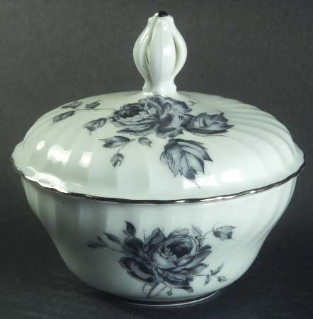 Ebony Rose Sugar Bowl & Lid