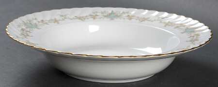 Serenade Blue Green Rim Soup Bowl