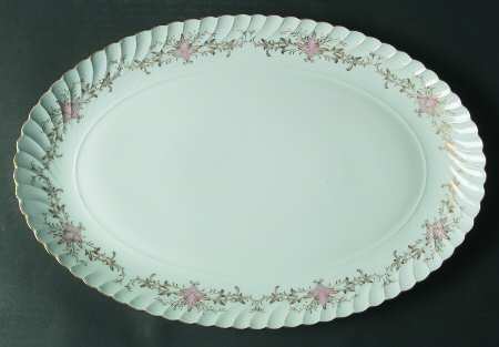 Serenade Rose 16" Oval Serving Platter