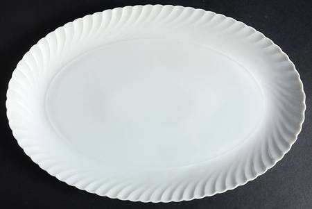 Simplicity White 13" Oval Serving Platter