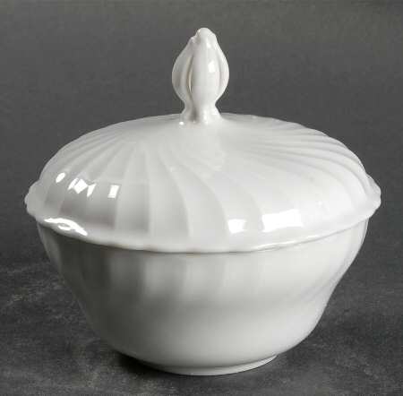 Simplicity White Sugar Bowl & Lid