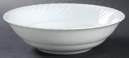 Simplicity White 8" Round Vegetable Bowl