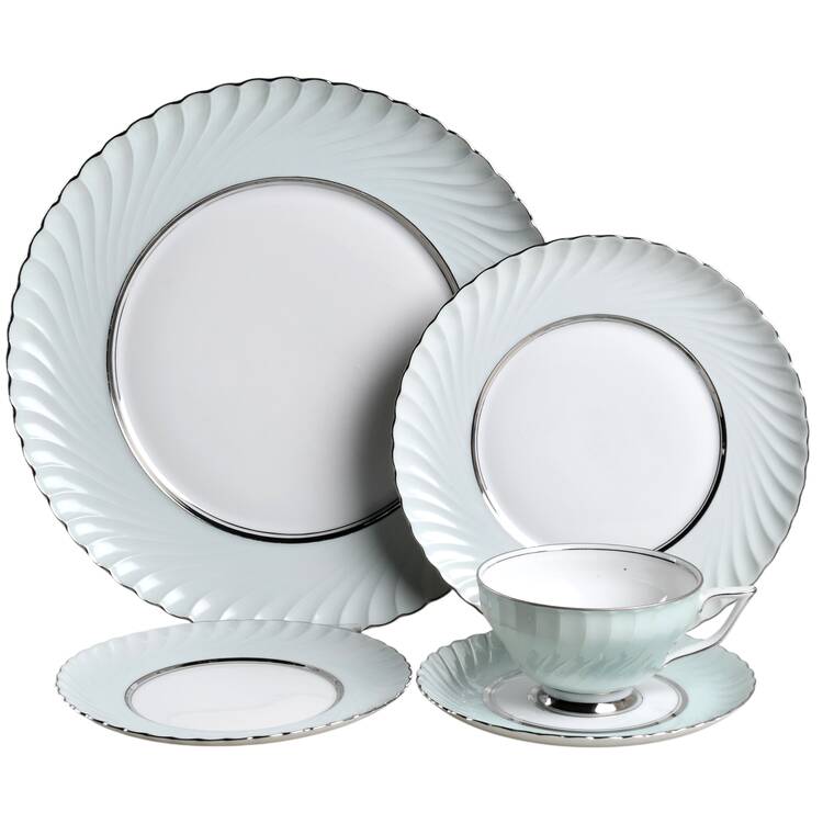 South Wind Grey Green 5 Piece Place Setting