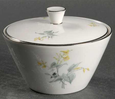Spring Bouquet (Platinum) Sugar Bowl & Lid