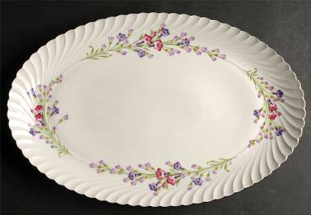 Spring Wreath 15" Oval Serving Platter