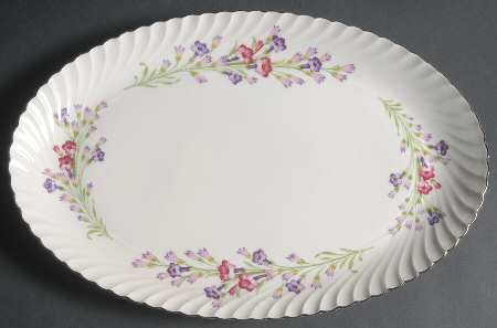 Spring Wreath 13" Oval Serving Platter