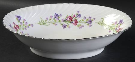 Spring Wreath 9" Oval Vegetable Bowl