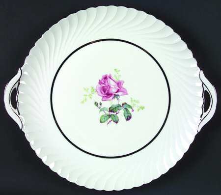 Sterling Rose Handled Cake Plate