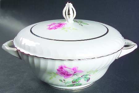 Sterling Rose Round Covered Vegetable