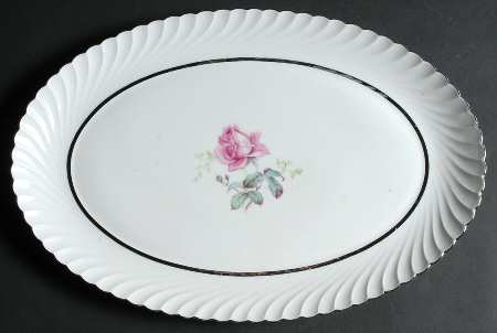 Sterling Rose 15" Oval Serving Platter