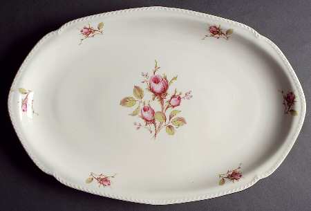 Trellis Rose 15" Oval Serving Platter