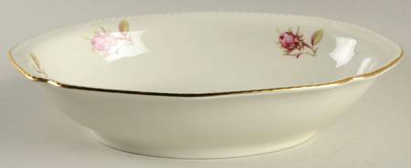 Trellis Rose 9" Oval Vegetable Bowl