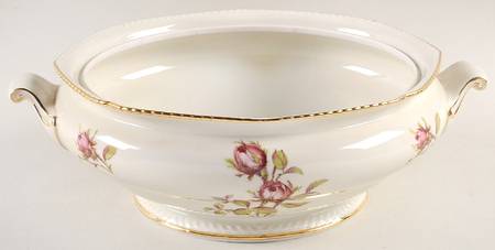 Trellis Rose Round Vegetable No Lid