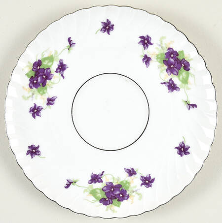 Viola (Platinum Trim) Saucer for Cream Soup Bowl