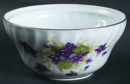 Viola (Platinum Trim) Sugar Bowl No Lid