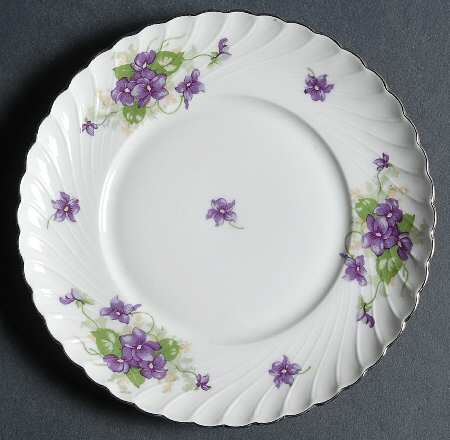 Viola (Platinum Trim) Bread & Butter Plate