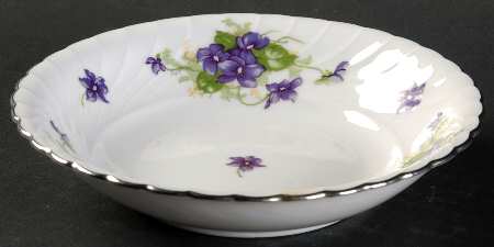 Viola (Platinum Trim) Fruit/Dessert (Sauce) Bowl